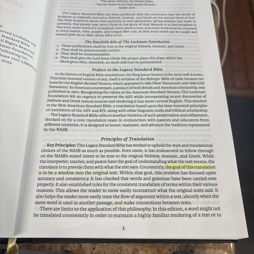 LSB Holy Bible Large Hardcover by Steadfast Bibles Legacy Standard Very Good EUC - Picture 2 of 4